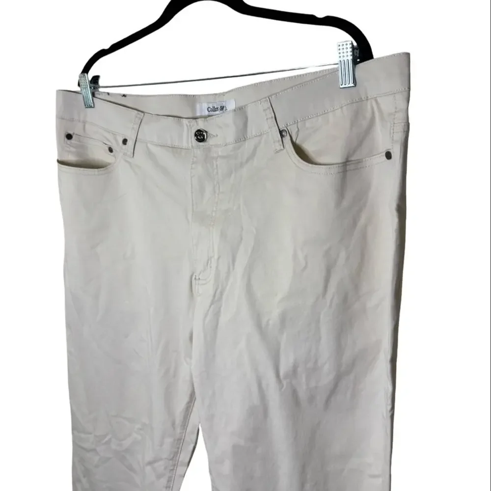 Collars & Co. CEO Chino Five Pocket Cotton Stretch Pants - Stone 40x32